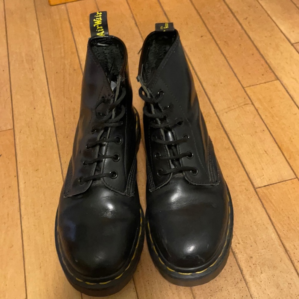 Dr Martens Black Leather Smooth Police Boot